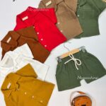 تیشرت شلوارک موسلین جیب دار کد 322