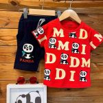 تیشرت شلورک پاندا قرمز کد 302