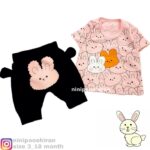 تیشرت شلوارک خرگوش دو قلو