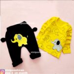 بلوز شلوار فیل زرد