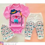 بادی شلوار پیشی پاپیون دار