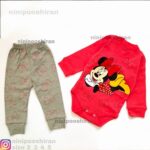 بادی شلوار میکی موس سرخابی