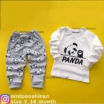 بلوز شلوار پاندا سفید