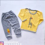 بلوز شلوار زرافه زرد