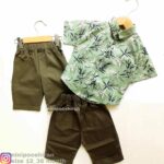 تیشرت شلوارک هاوایی سبز