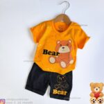 تیشرت شلوارک خرس قهوه ای