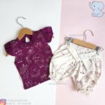 تیشرت شلوارک فیل بنفش