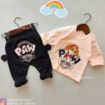 بلوز شلوار سگ نگهبان صورتی