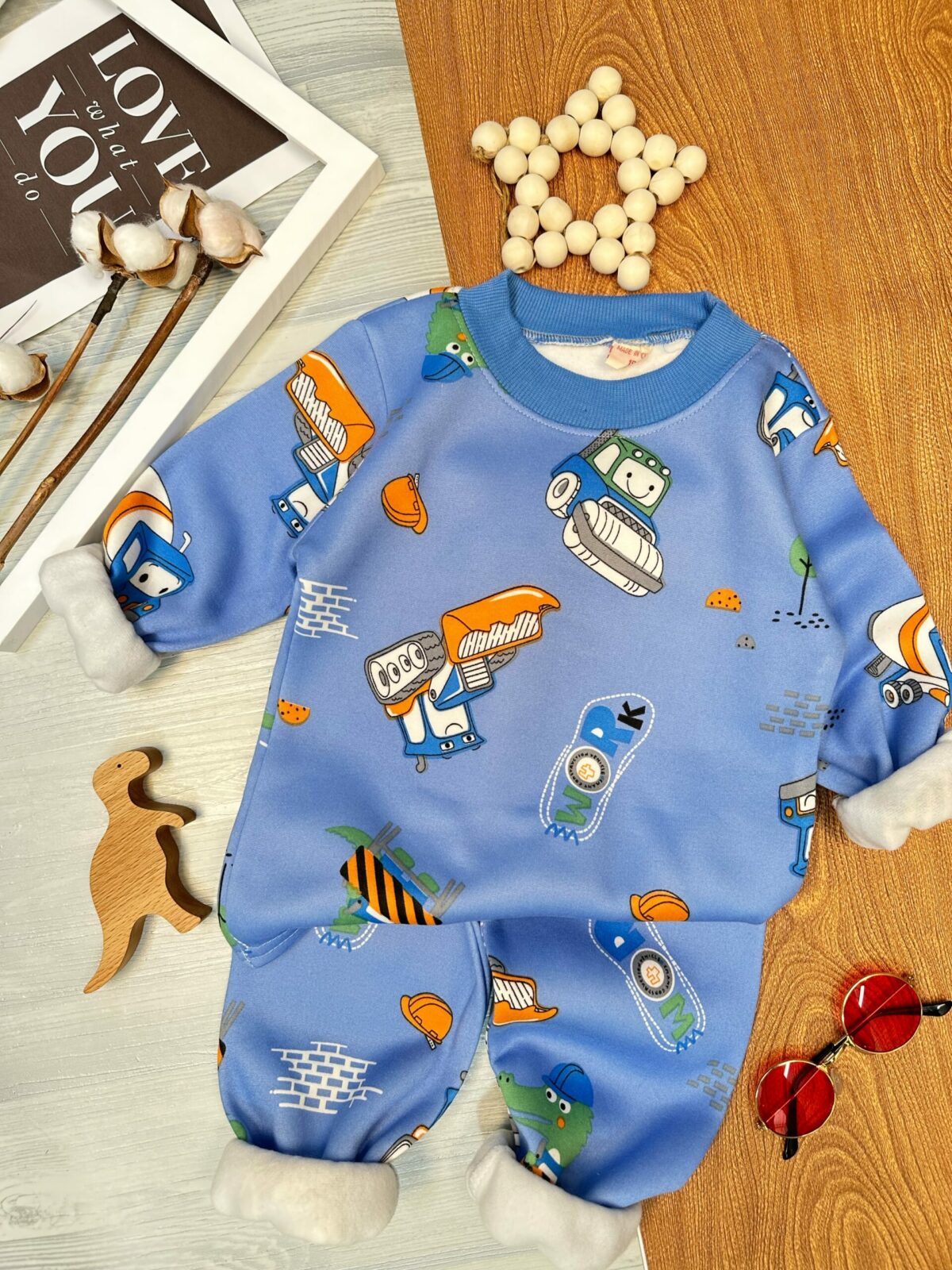 بلوز شلوار کرکی تراکتور دایناسور کد 476 - Image 3