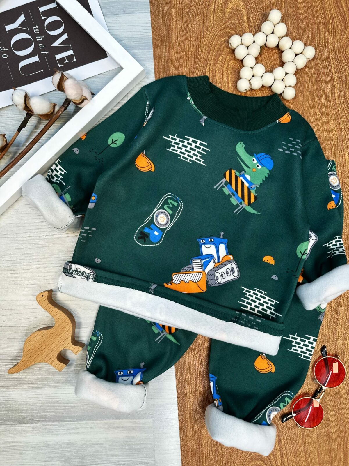 بلوز شلوار کرکی تراکتور دایناسور کد 476 - Image 2