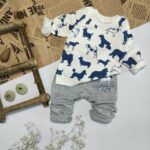 بلوز شلوار هاپو سرمه ای