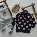 بلوز شلوار تدی سرمه ای کد 136