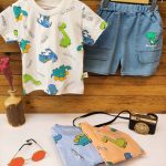 تیشرت شلوارک دایناسورهای رنگی کد 268