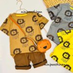 تیشرت شلوارک شیر قهوه ای کد 321