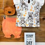 تیشرت شلوارک خرس قلبی کد 328