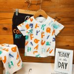 تیشرت شلوارک حروف رنگی کد 306