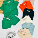 تیشرت شلوارک موسلین رنگی کد 364