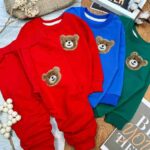 بلوز شلوار خرس گلدوزی کد 484