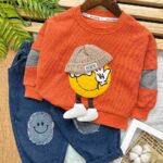 بلوز شلوار استیکر بیسکوییتی کد 534