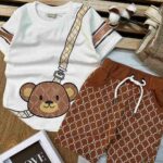 تیشرت شلوارک تدی قهوه ای کد 620