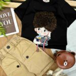 تیشرت شلوارک مو فرفری کد 656