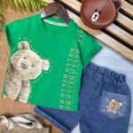 تیشرت شلوارک واداتی خرس hello کد 603