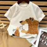 تیشرت شلوارک خرس ماهی خوار کد 624