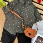 تیشرت شلوارک هاوایی طرح دار کد 691