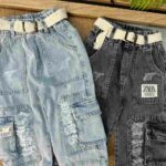 شلوار جین کارگو کد 706