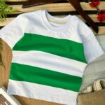 تیشرت راه راه رنگی پلو کد 709