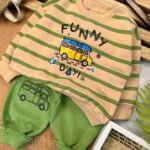 بلوز شلوار ماشین راه راه کد 735