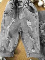 کت شلوار جین زاپ دار  کد 858 - Image 3