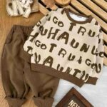 بلوز شلوار حروف انگلیسی کد 901