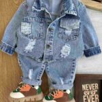 کت شلوار جین دو جیب کد 913