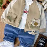 سه تیکه جین تدی پا دار کد 957