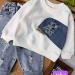 بلوز تک دورس و جین جیب دار (واردااتی ) کد 1003