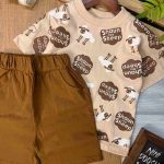 تیشرت شلوارک چاپی کد 1021