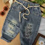 شلوار جین طرح دار ( وارداتی ) کد 1039