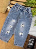 شلوار جین حروف زاپ دار ( وارداتی ) کد 1045