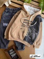 هودی تک دورس و جین ستاره (وارداتی) کد 1049 - Image 3