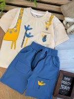 تیشرت شلوارک زرافه و برگ کد 1059