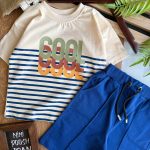 تیشرت شلوارک COOL راه راه کد 1061