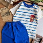 تیشرت شلوارک تدی راه راه کد 1086