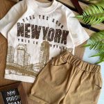 تیشرت شلوارک چاپی کد 1077