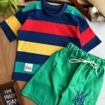 تیشرت شلوارک رنگی آبنبات کد 1102