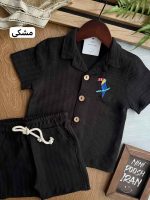 تیشرت شلوارک لینن طوطی کد 1105 - Image 5