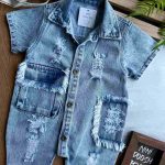 سرهمی جین جیب پاکتی (کوتاه) کد 1107