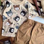 تیشرت شلوارک چاپی کد 1109