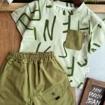 تیشرت شلوارک حروف انگلیسی (وارداتی) کد 1117