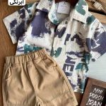 پیراهن شلوارک طرح دار کد 1125